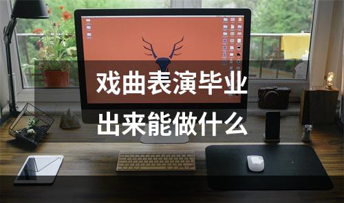 戏曲表演毕业出来能做什么