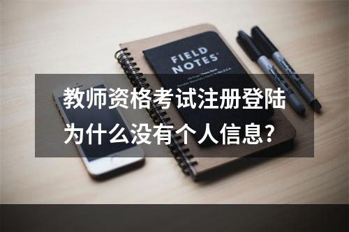 教师资格考试注册登陆为什么没有个人信息?