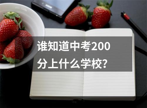 谁知道中考200分上什么学校？