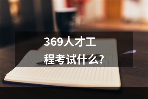 369人才工程考试什么?