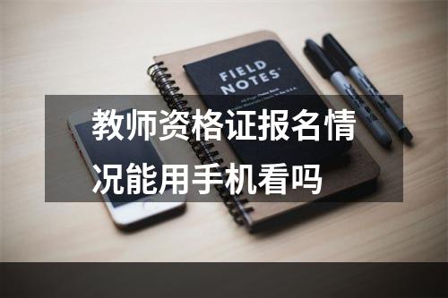 教师资格证报名情况能用手机看吗